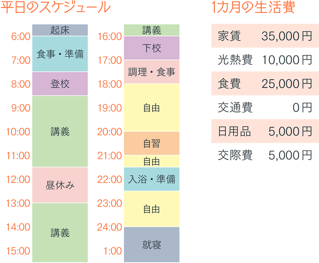 西淵 未侑さん 平日のスケジュール